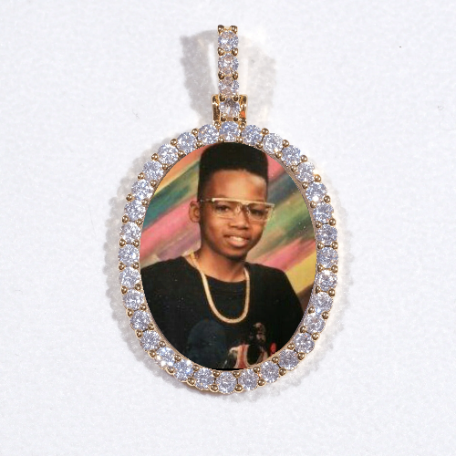 3D Oval Custom Picture Pendant