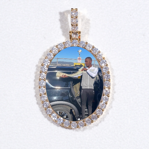 3D Oval Custom Picture Pendant