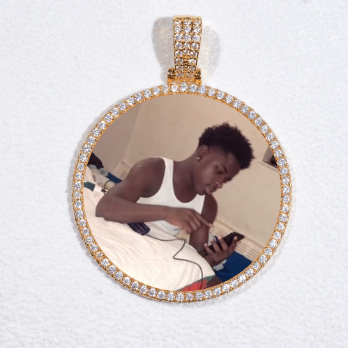 MEDIUM 3D CIRCLE CUSTOM PICTURE PENDANT