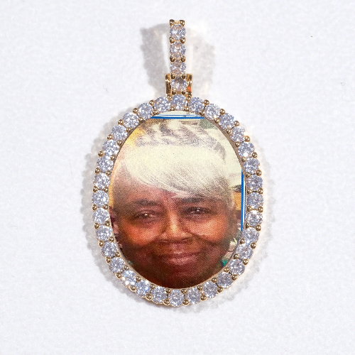 3D Oval Custom Picture Pendant