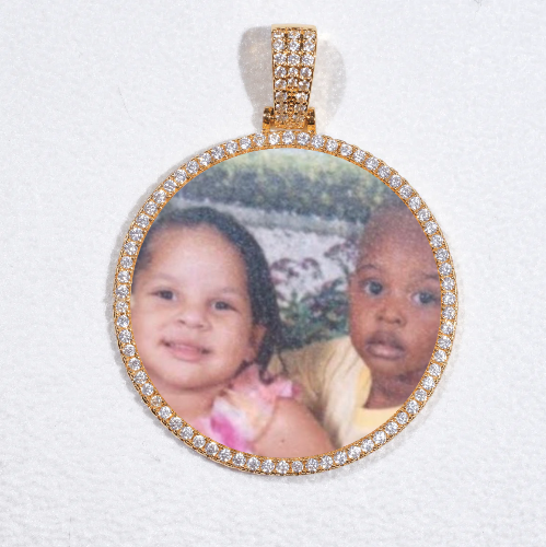 MEDIUM 3D CIRCLE CUSTOM PICTURE PENDANT