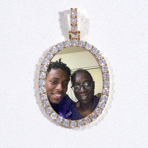 3D Oval Custom Picture Pendant