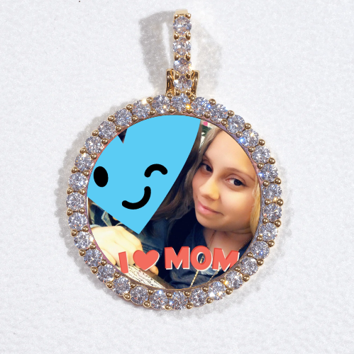 3D CIRCLE CUSTOM PICTURE PENDANT SMALL SIZE