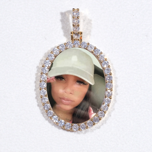 3D Oval Custom Picture Pendant