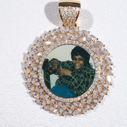 Large 3D Wheat Ear Custom Picture Pendant