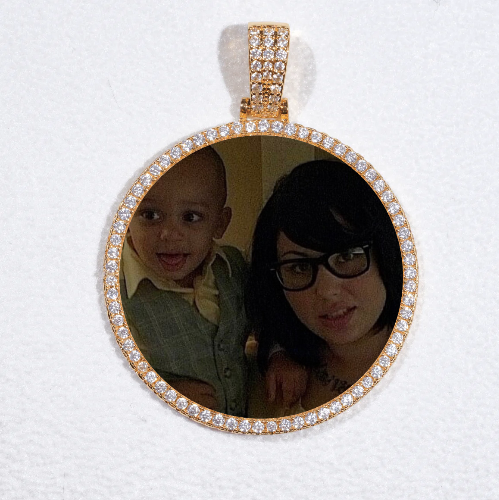 MEDIUM 3D CIRCLE CUSTOM PICTURE PENDANT