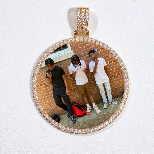 MEDIUM 3D CIRCLE CUSTOM PICTURE PENDANT