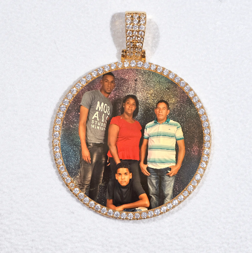 MEDIUM 3D CIRCLE CUSTOM PICTURE PENDANT
