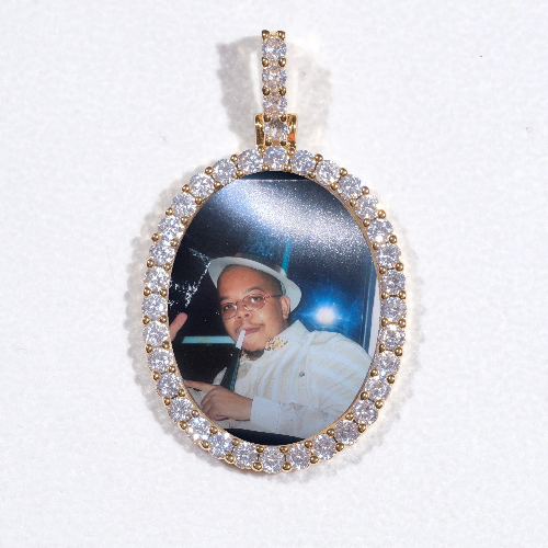 3D Oval Custom Picture Pendant