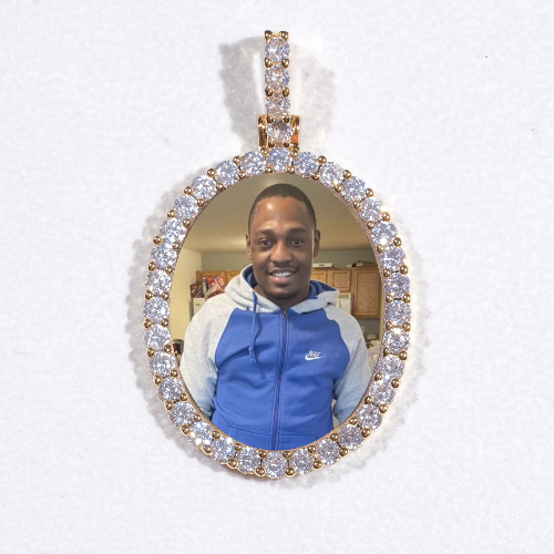 3D Oval Custom Picture Pendant