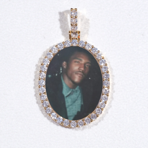 3D Oval Custom Picture Pendant