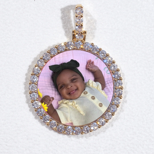 3D CIRCLE CUSTOM PICTURE PENDANT SMALL SIZE
