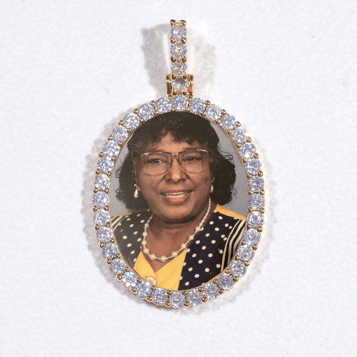 3D Oval Custom Picture Pendant