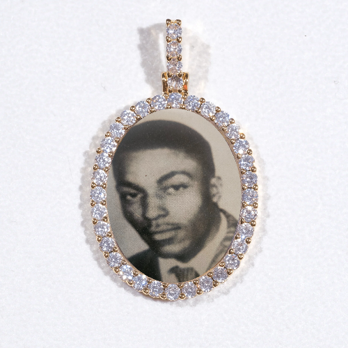 3D Oval Custom Picture Pendant