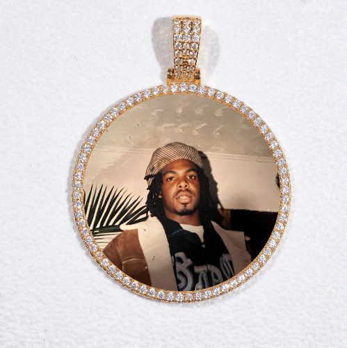 MEDIUM 3D CIRCLE CUSTOM PICTURE PENDANT