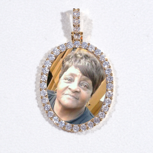 3D Oval Custom Picture Pendant