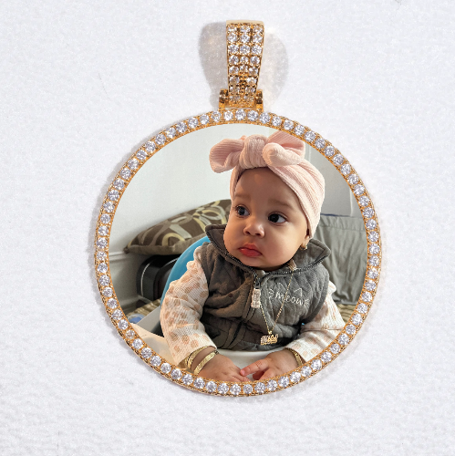 MEDIUM 3D CIRCLE CUSTOM PICTURE PENDANT