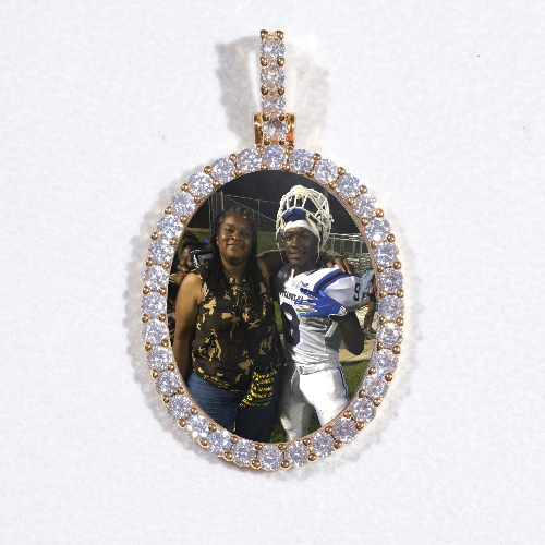 3D Oval Custom Picture Pendant
