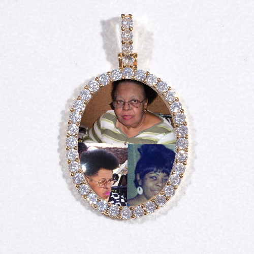3D Oval Custom Picture Pendant