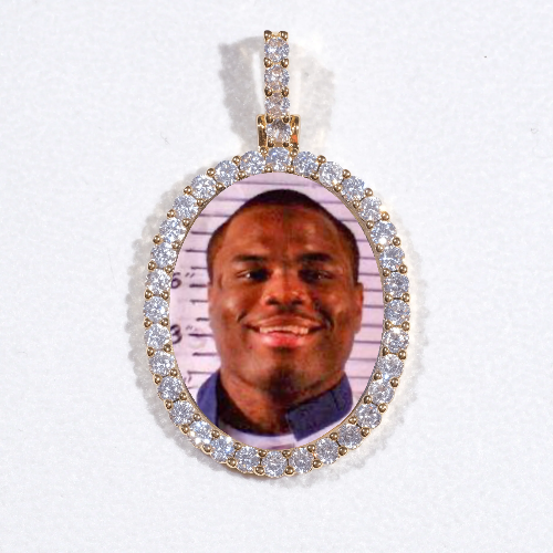 3D Oval Custom Picture Pendant