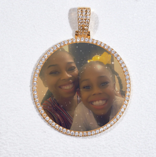 MEDIUM 3D CIRCLE CUSTOM PICTURE PENDANT