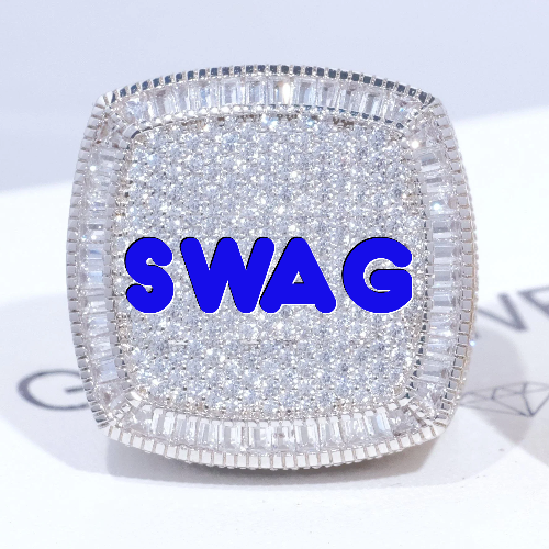CUSTOM LETTER 3D ICED RING