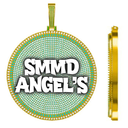 CUSTOM LETTER NECKLACE 3D BIG DISC