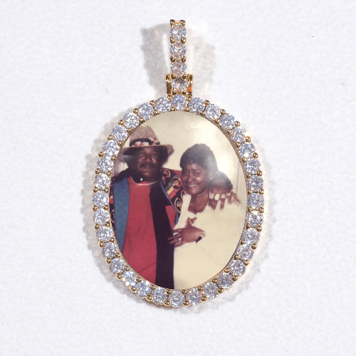 3D Oval Custom Picture Pendant