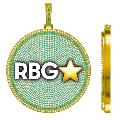 CUSTOM LETTER NECKLACE 3D BIG DISC