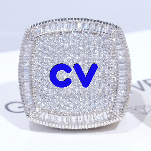 CUSTOM LETTER 3D ICED RING
