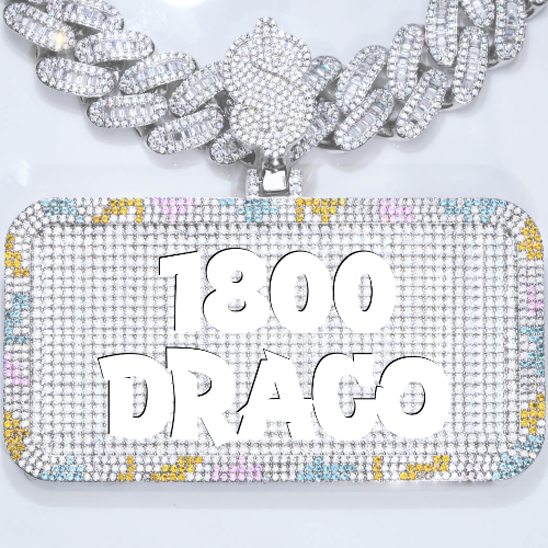 CUSTOM LETTER NECKLACE 3D COLORFUL SQUARE