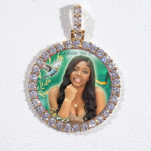 3D CIRCLE CUSTOM PICTURE PENDANT SMALL SIZE