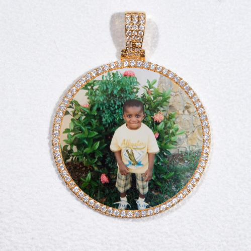 MEDIUM 3D CIRCLE CUSTOM PICTURE PENDANT