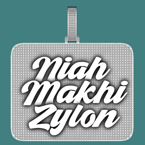 CUSTOM LETTER NECKLACE 3D BIG SQUARE