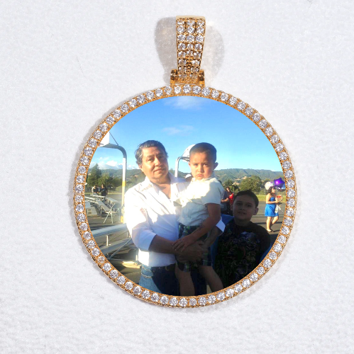MEDIUM 3D CIRCLE CUSTOM PICTURE PENDANT