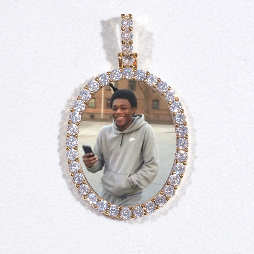 3D Oval Custom Picture Pendant
