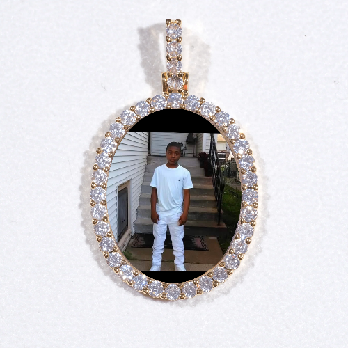 3D Oval Custom Picture Pendant