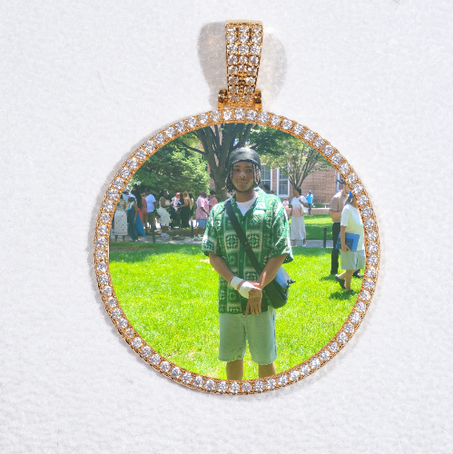 MEDIUM 3D CIRCLE CUSTOM PICTURE PENDANT