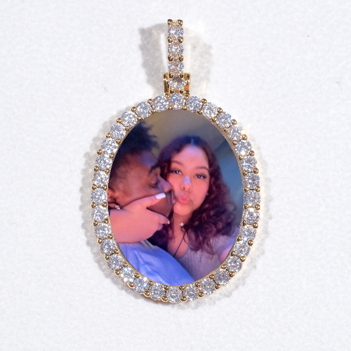 3D Oval Custom Picture Pendant