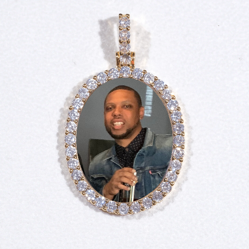 3D Oval Custom Picture Pendant