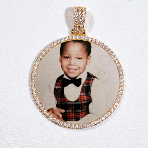 MEDIUM 3D CIRCLE CUSTOM PICTURE PENDANT