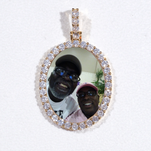 3D Oval Custom Picture Pendant
