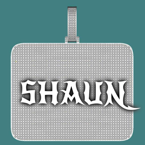 CUSTOM LETTER NECKLACE 3D BIG SQUARE