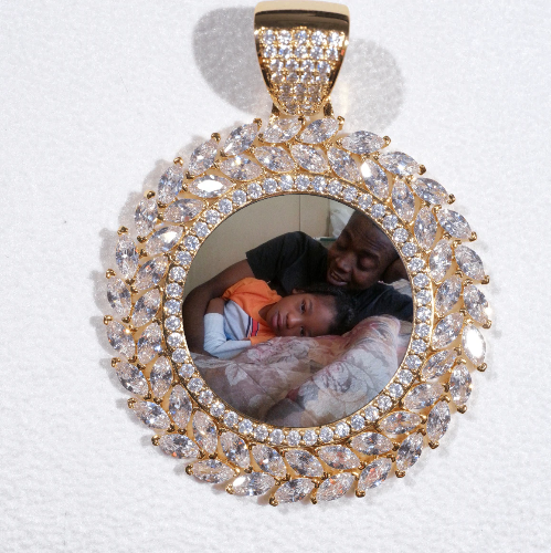 Large 3D Wheat Ear Custom Picture Pendant