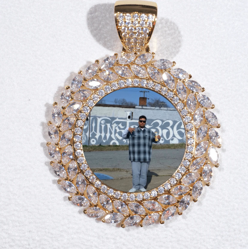 Large 3D Wheat Ear Custom Picture Pendant