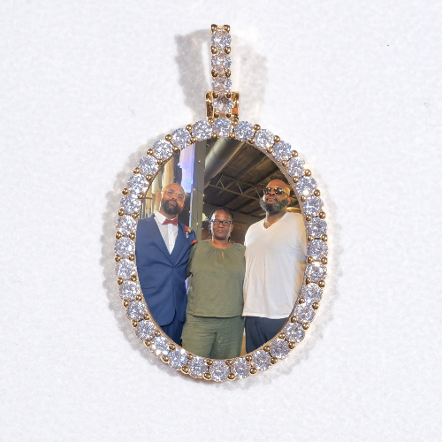3D Oval Custom Picture Pendant