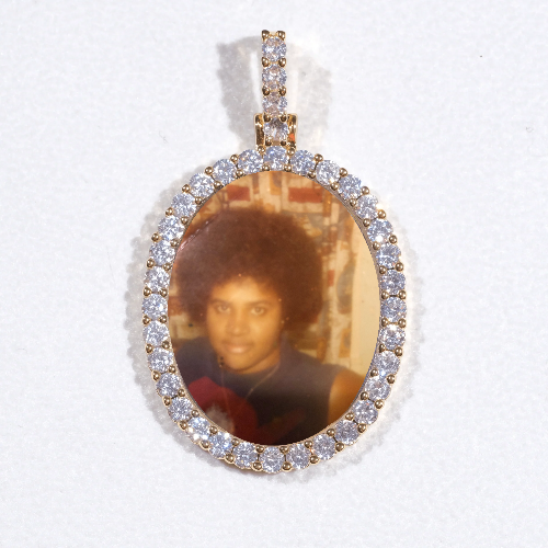 3D Oval Custom Picture Pendant