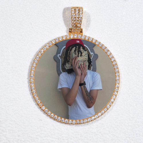 MEDIUM 3D CIRCLE CUSTOM PICTURE PENDANT