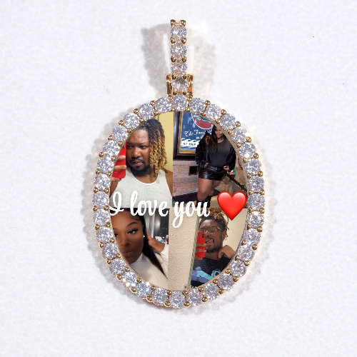 3D Oval Custom Picture Pendant