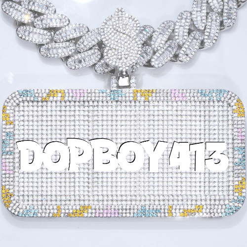 CUSTOM LETTER NECKLACE 3D COLORFUL SQUARE